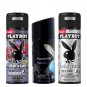Playboy Hollywood Malibu Newyork Deodorant Spray For Men 150ml x 3 (Pack of 3)