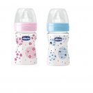 Chicco Well - Being PP Bottle (Pink & Blue) 150ml Each (Set of 2)