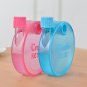 HOKIPO Creative Kettle Round Flat Snail Water Bottle 350ml (Blue + Pink)