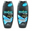 Palmolive Men Refreshing 3 in 1 Body Wash - 250ml x 2 (Pack of 2)