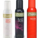 Jovan Black Musk + Musk + White Musk Deodorant Pack of 3 For Women (150ml x 3)