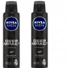 Nivea Men Deep Impact Freshness Deodorant Spray - For Men 150ml x 2 (Pack of 2)