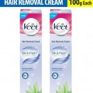Veet Silk and Fresh Hair Removal Cream, Sensitive Skin 100gm x 2 (Pack of 2)