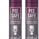 Pee Safe Toilet Seat Sanitizer - Lavender - 75ml x 2 (Pack of 2)