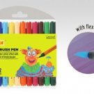 Camlin Brush Pen, 12 Shades (Multicolor)