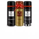 Yardley London Gold + Elegance + Gentleman Body Spray For Men (150ml x 3)