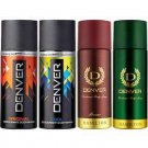 Denver Hamilton, Honour, Original and Cool Deodorant For Men (Pack of 4)