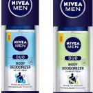 Nivea Men Duo Body Deodorizers Active Fresh + Summer Fresh 100ml x 2 (Pack of 2)