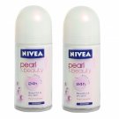Nivea Pearl & Beauty Roll On For Women, 50ml x 2 (Pack of 2)