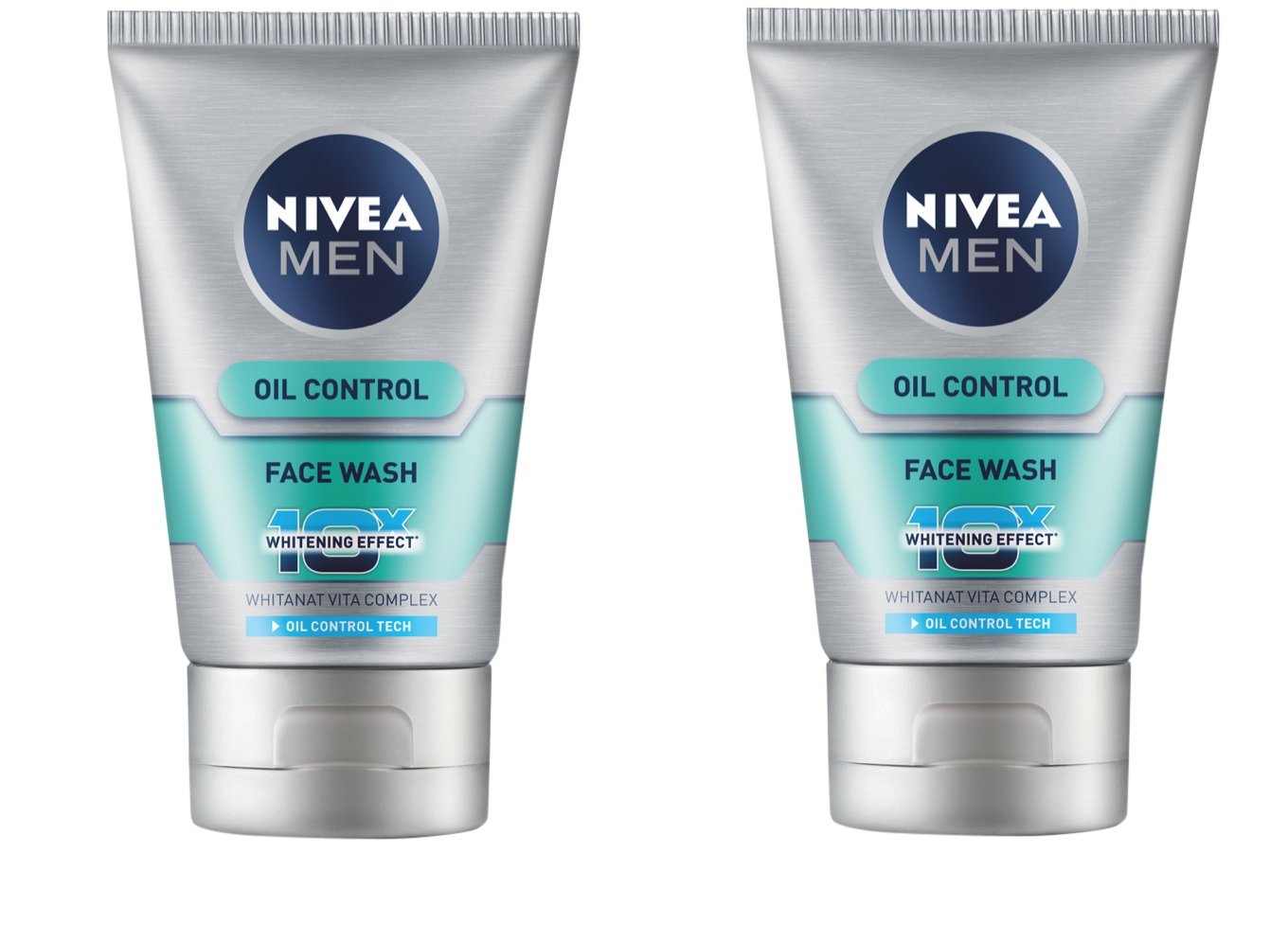 Nivea Men Advanced Whitening Oil Control Face Wash - 100gm x 2 (Pack of 2)