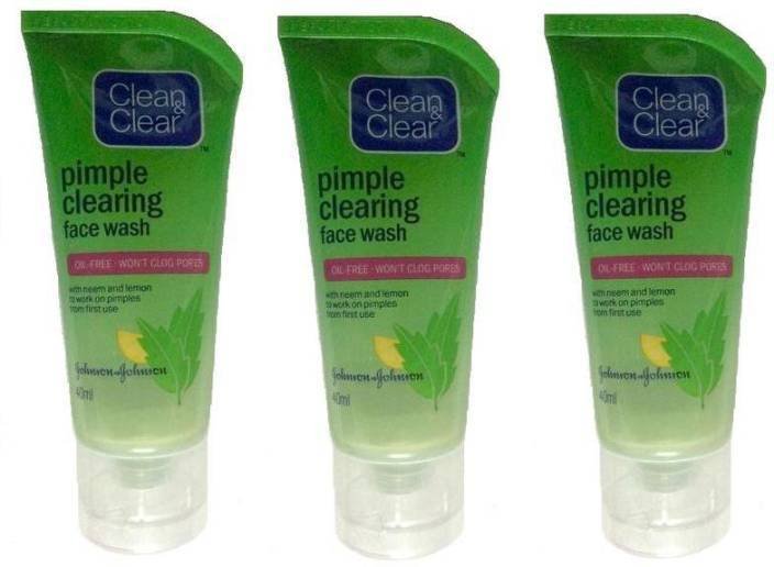 Clean & Clear Pimple Clearing Face Wash, 80ml x 3 (Pack of 3)