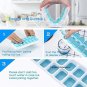 Silicone Reusable Ice Cube Trays with Removable Lid - Set of 4