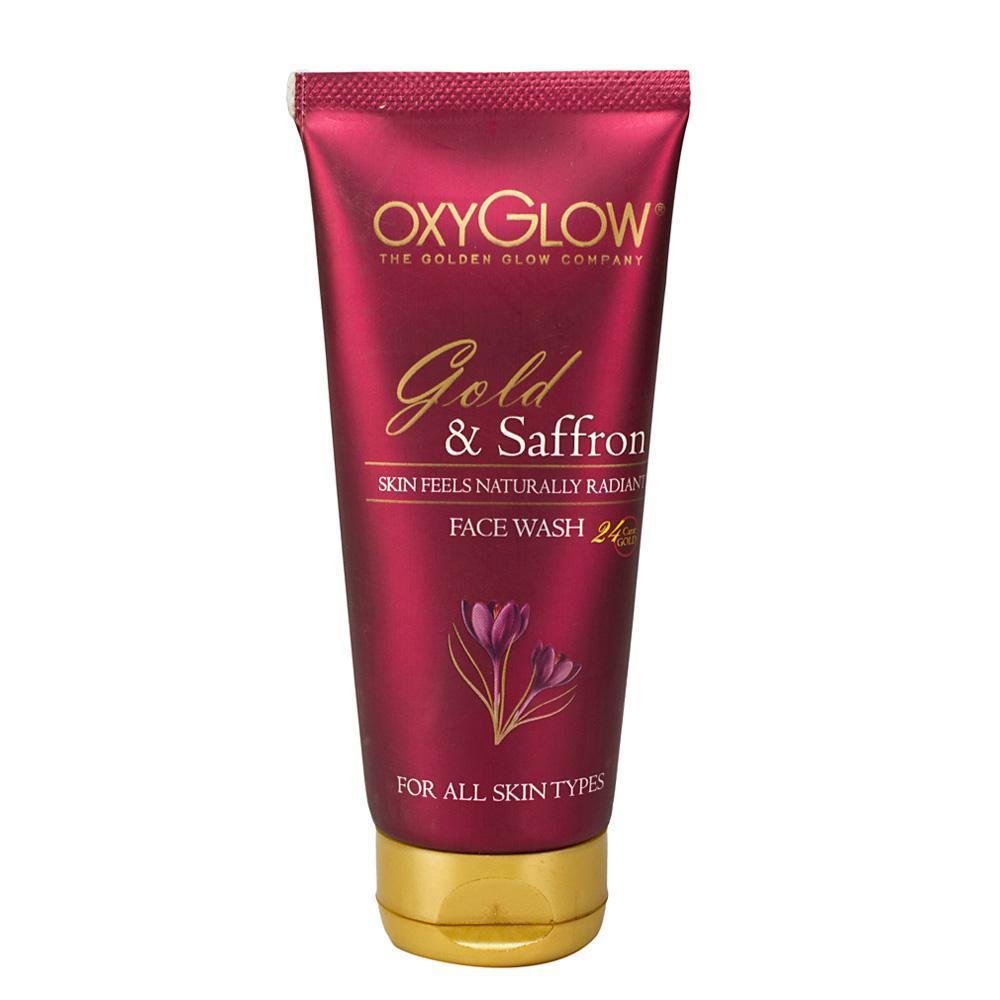 Oxyglow Golden Glow Gold and Saffron Face Wash, 100ml