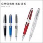Cross Edge Rolling Ball Pen, Red with Polished Chrome