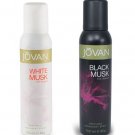 Jovan Black Musk + White Musk Perfumed Deodorant Spray For Women 150ml x 2