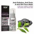 Wow Activated Charcoal Face Wash with Activated Charcoal Beads, 100ml