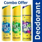 Set Wet Deodorant Spray Perfume, 150ml x 3 (Cool + Charm + Chill Avatar)