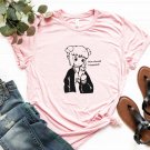 how should I respond tshirt pink anime girl pastel t-shirt