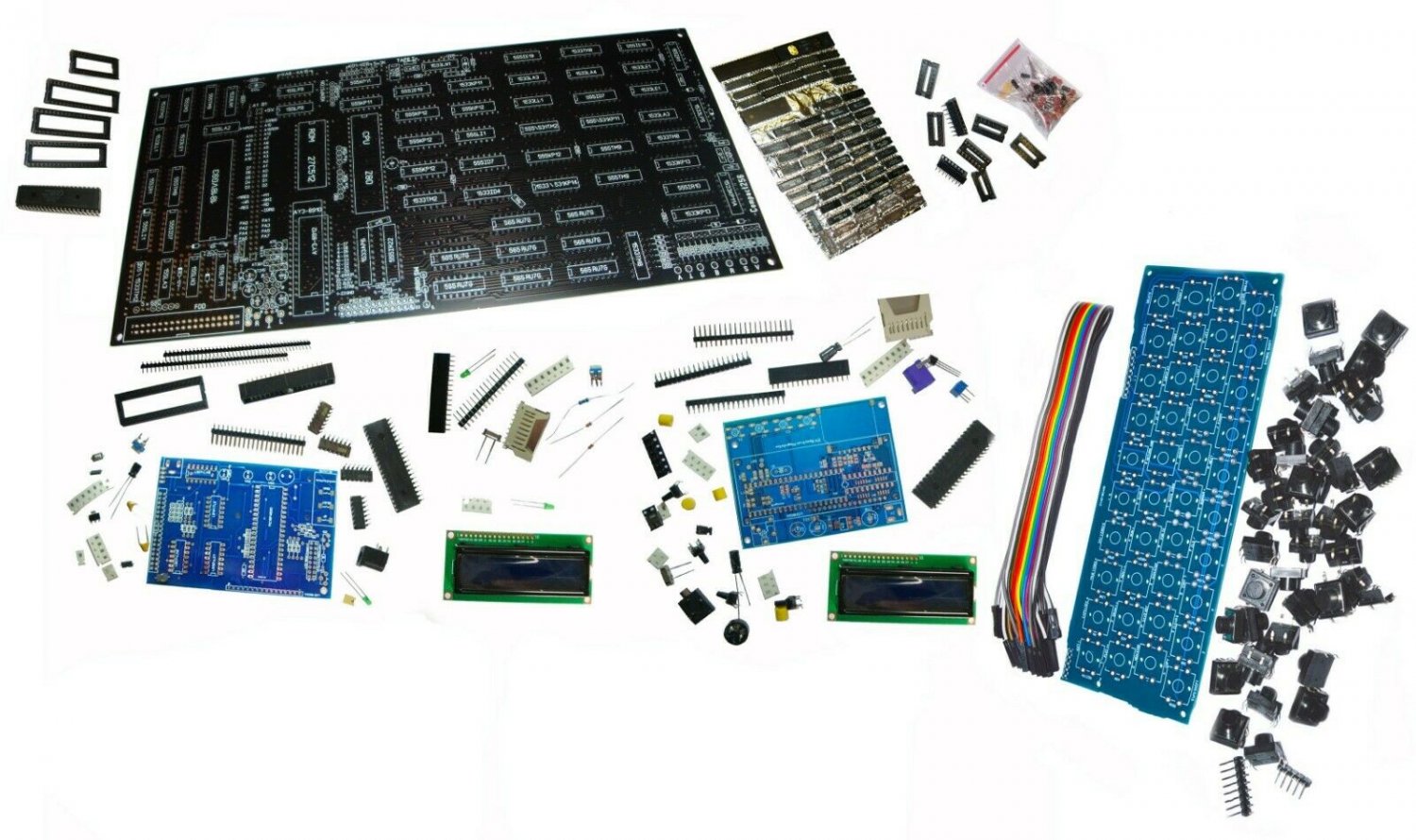 4 Set Sinclair ZX Spectrum Compact 256 Turbo DIY (USSR Chips) & FDD & Kb & Tape