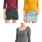 No Boundaries NOBO Opp Long Sleeve Tee Tshirt Top Maroon Junior Women Size 1 3 5