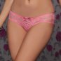 Seven 'til Midnight Women's Lace-up Front Open Crotchless Lace Panty Coral