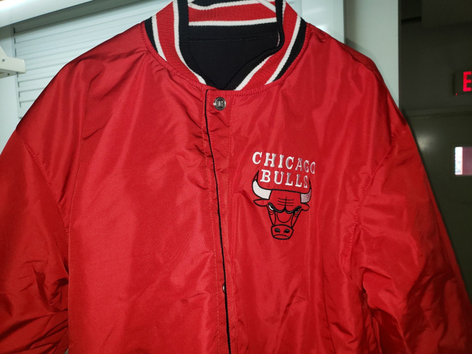 NBA Chicago Bulls Cotton Jacket Reversible Black & Red Color EXTRA ...