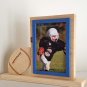 Personalized 5 x 7 Picture Frame with Carved Football, Picture Frame, Photo Frame