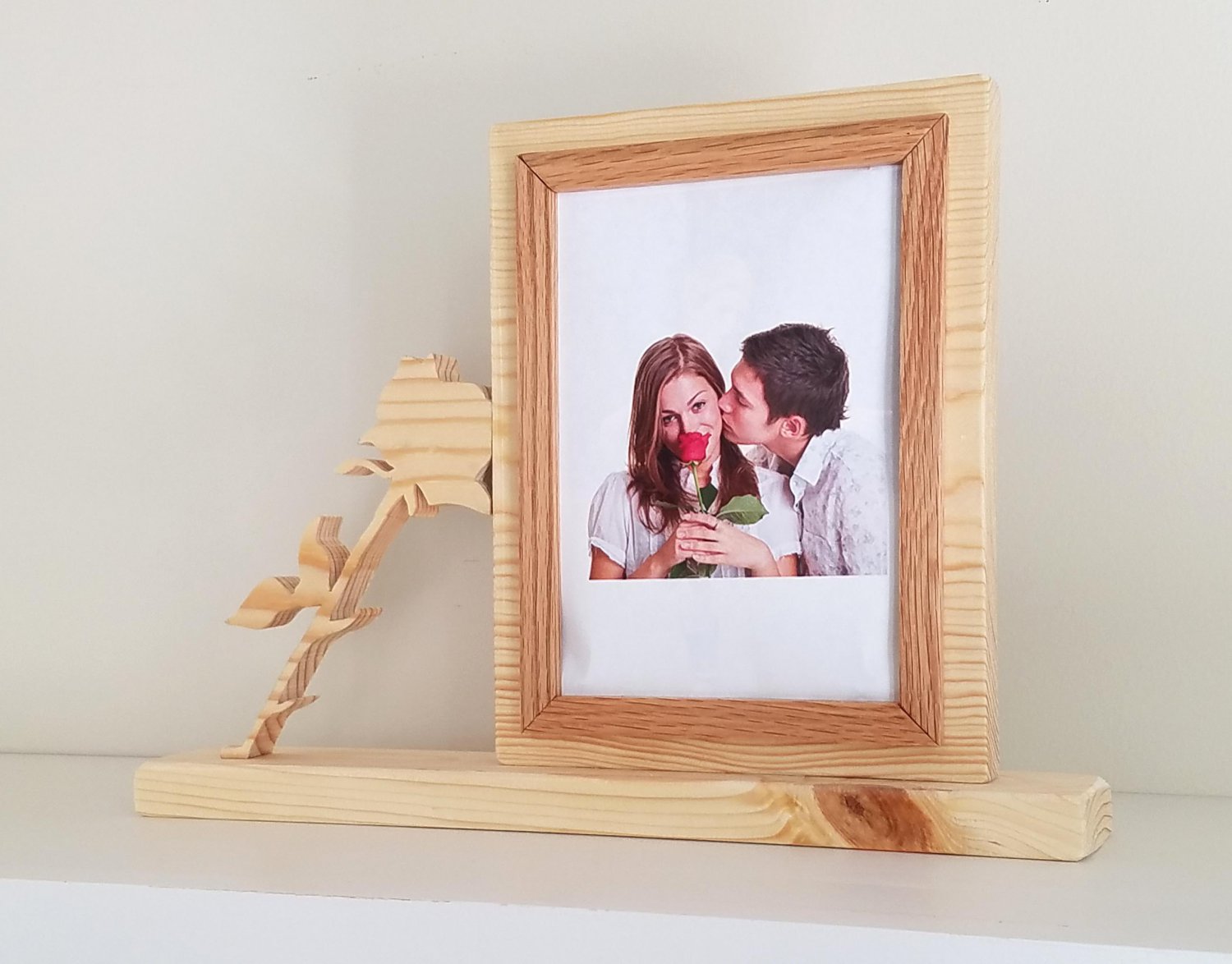 Personalized 5 x 7 Picture Frame with Music Rose, Picture Frame, Photo Frame