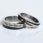 2 pcs Personalized Titanium Steel Couples Rings, Engagement Rings, Wedding bands, His and Her Rings