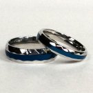 2 pcs Personalized Titanium Steel Couples Rings, Engagement Rings, Wedding bands, His and Her Rings