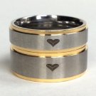2 pcs Personalized Titanium Steel Couples Rings, Engagement Rings, Wedding bands, His and Her Rings