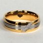 2 pcs Personalized Titanium Steel Couples Rings, Engagement Rings, Wedding bands, His and Her Rings
