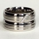 2 pcs Personalized Titanium Steel Couples Rings, Engagement Rings, Wedding bands, His and Her Rings