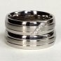 2 pcs Personalized Titanium Steel Couples Rings, Engagement Rings, Wedding bands, His and Her Rings