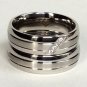 2 pcs Personalized Titanium Steel Couples Rings, Engagement Rings, Wedding bands, His and Her Rings