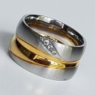 2 pcs Personalized Titanium Steel Couples Rings, Engagement Rings, Wedding bands, His and Her Rings
