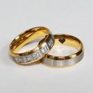 2 pcs Personalized Titanium Steel Couples Rings, Engagement Rings, Wedding bands, His and Her Rings