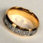 2 pcs Personalized Titanium Steel Couples Rings, Engagement Rings, Wedding bands, His and Her Rings