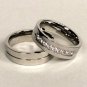 2 pcs Personalized Titanium Steel Couples Rings, Engagement Rings, Wedding bands, His and Her Rings