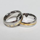 2 pcs Personalized Titanium Steel Couples Rings, Engagement Rings, Wedding bands, His and Her Rings