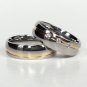 2 pcs Personalized Titanium Steel Couples Rings, Engagement Rings, Wedding bands, His and Her Rings