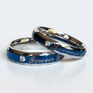 2 pcs Personalized Titanium Steel Couples Rings, Engagement Rings, Wedding bands, His and Her Rings