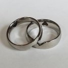 2 pcs Personalized Titanium Steel Couples Rings, Engagement Rings, Wedding bands, His and Her Rings
