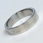 2 pcs Personalized Titanium Steel Couples Rings, Engagement Rings, Wedding bands, His and Her Rings