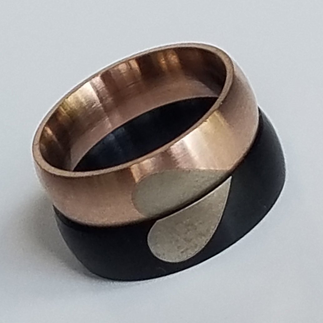 2 pcs Personalized Titanium Steel Couples Rings, Engagement Rings, Wedding bands, His and Her Rings