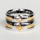 2 pcs Personalized Titanium Steel Couples Rings, Engagement Rings, Wedding bands, His and Her Rings