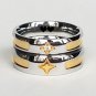 2 pcs Personalized Titanium Steel Couples Rings, Engagement Rings, Wedding bands, His and Her Rings