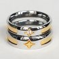2 pcs Personalized Titanium Steel Couples Rings, Engagement Rings, Wedding bands, His and Her Rings