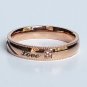 2 pcs Personalized Titanium Steel Couples Rings, Engagement Rings, Wedding bands, His and Her Rings