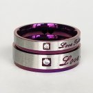2 pcs Personalized Titanium Steel Couples Rings, Engagement Rings, Wedding bands, His and Her Rings